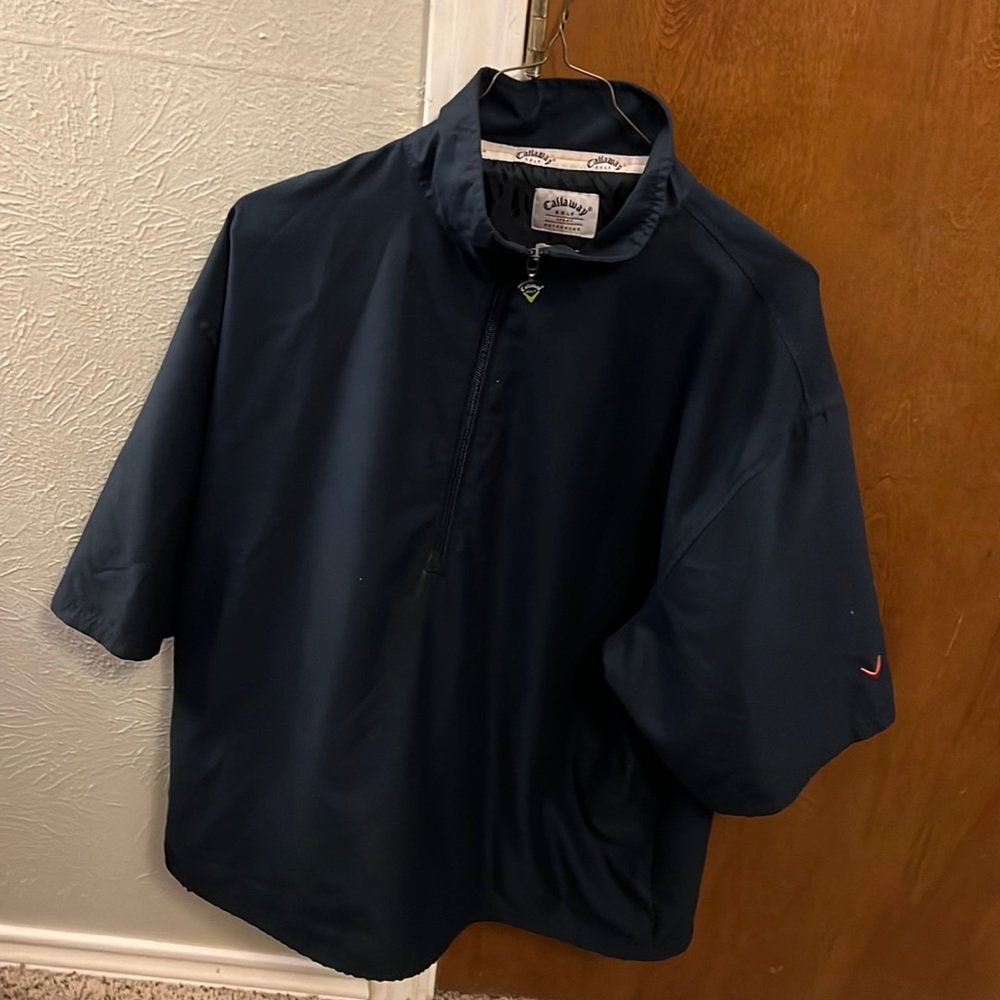 Blue large Callaway golf wind breaker short-sleeve